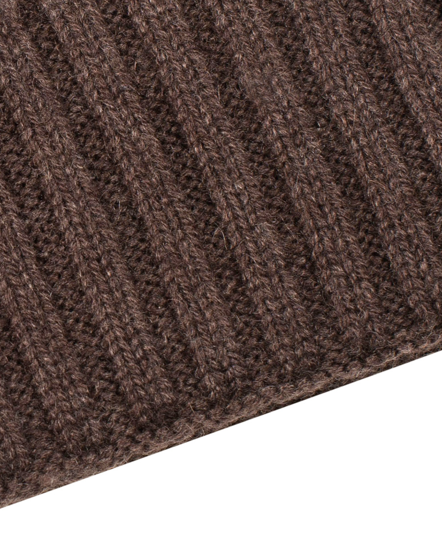 Homme | Amanda Christensen Rib Knitted Cashmere Cap Brown | Amanda Christensen | Rib Knitted Cashmere Cap Brown