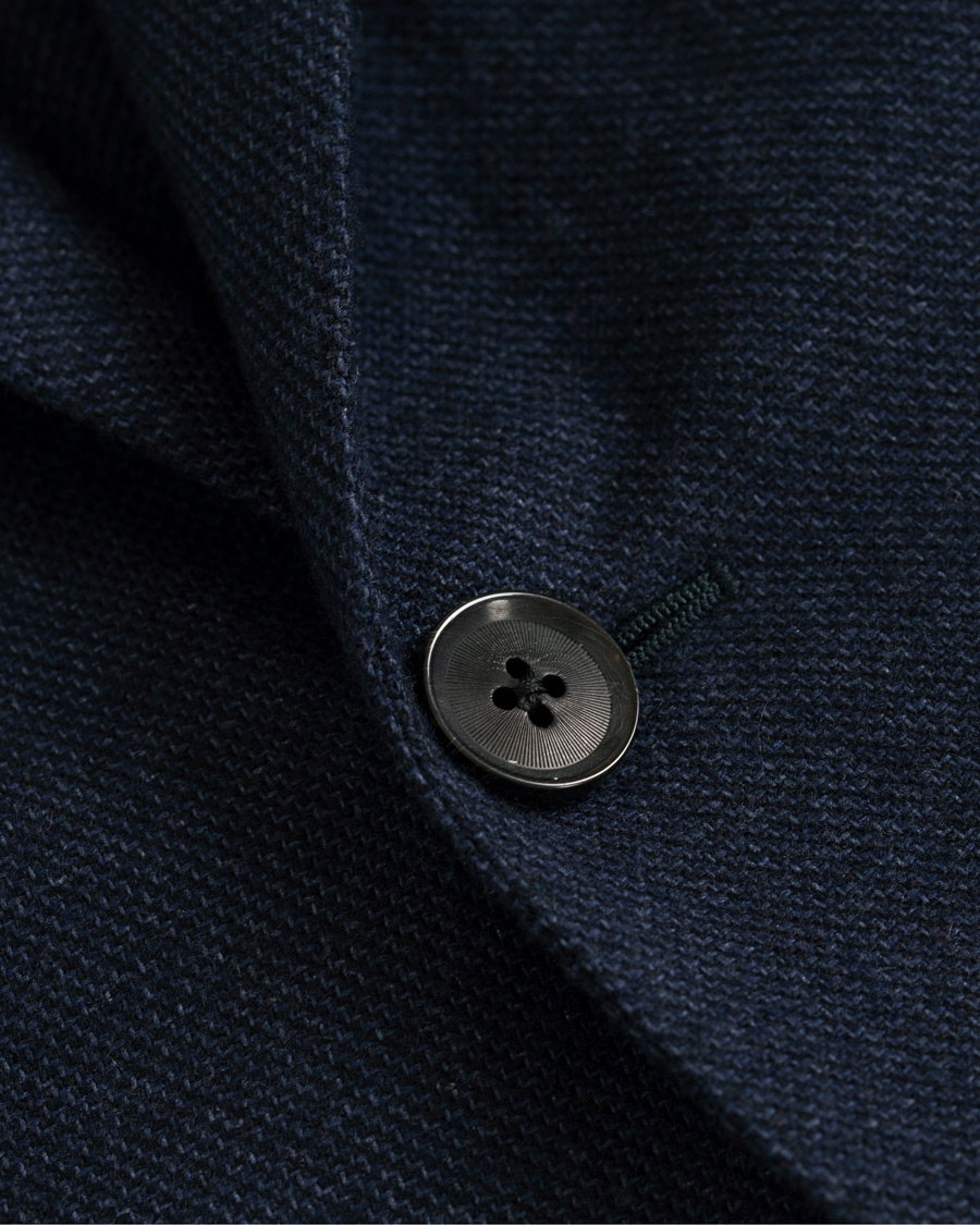 Heren | Blazers | Caruso | Aida Microstructure Melange Wool Blazer Dark Blue