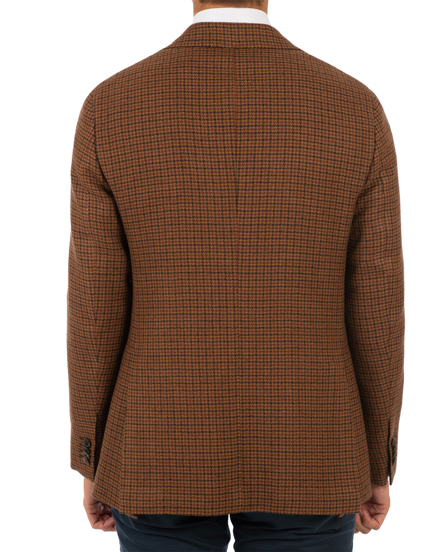 Heren | Blazers | Caruso | Aida Vintage Houndstooth Wool Blazer Brown