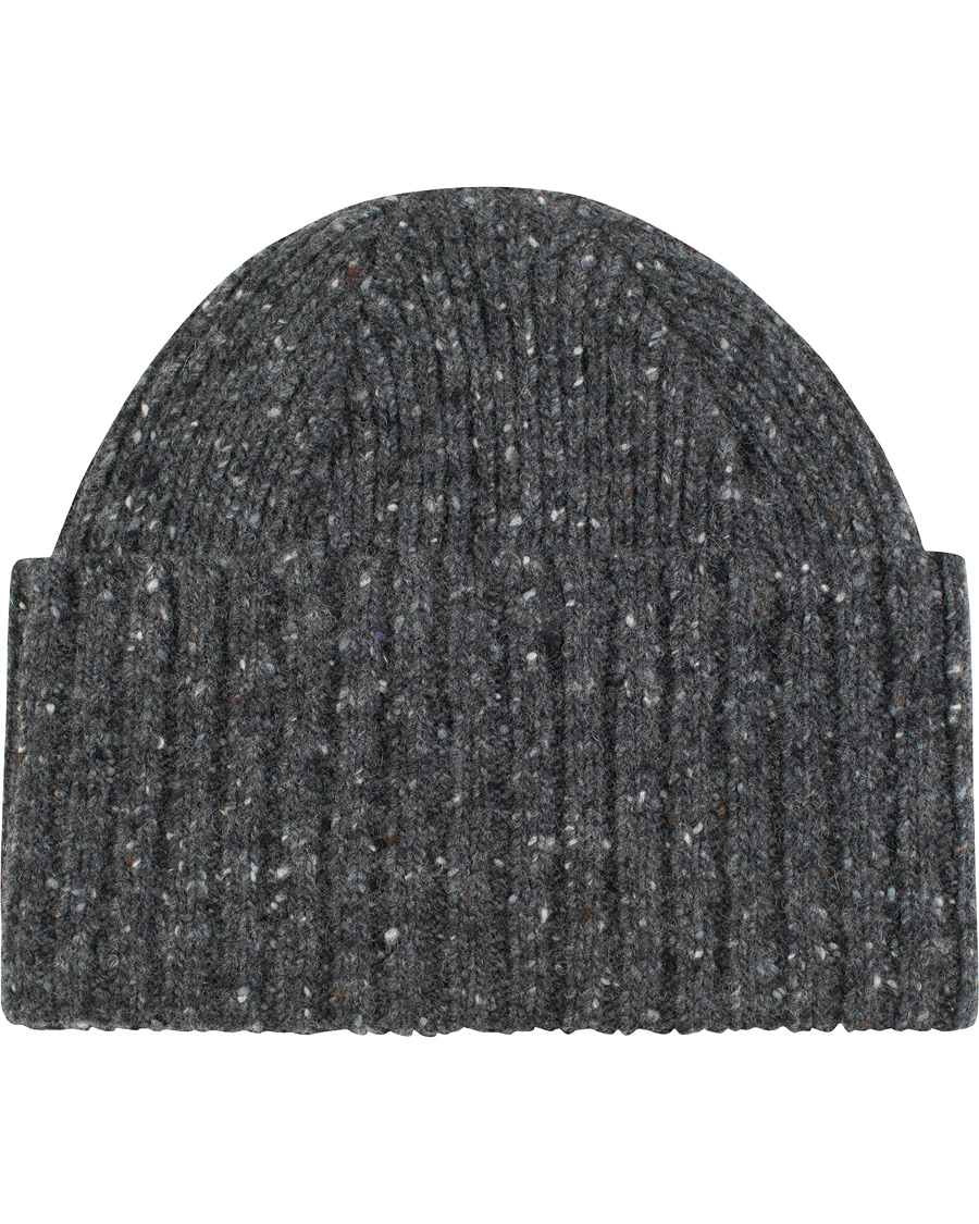 Homme | Drake's Merino Wool Donegal Hat Dark Grey | Drake's | Merino Wool Donegal Hat Dark Grey