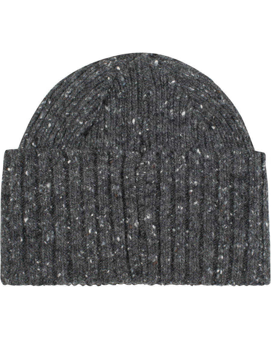 Homme | Drake's Merino Wool Donegal Hat Dark Grey | Drake's | Merino Wool Donegal Hat Dark Grey