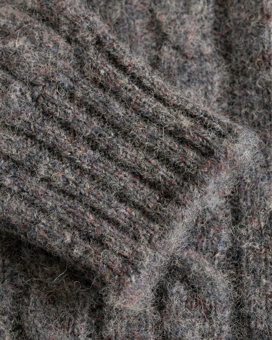 Homme | Pulls Et Tricots | Drake's | Shetland Cable Crew Neck Grey