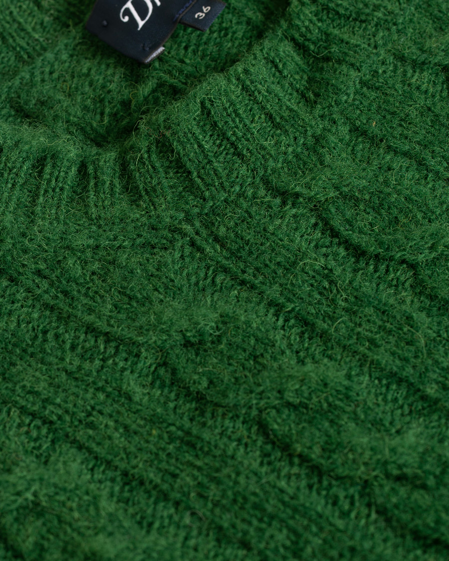 Homme | Pulls Et Tricots | Drake's | Shetland Cable Crew Neck Green