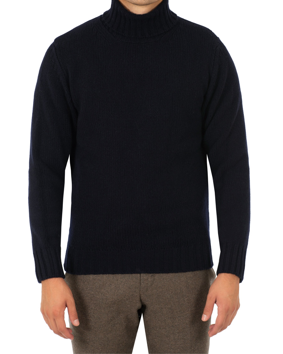 Homme | Pulls Et Tricots | Drake's | Lambswool Rollneck Navy