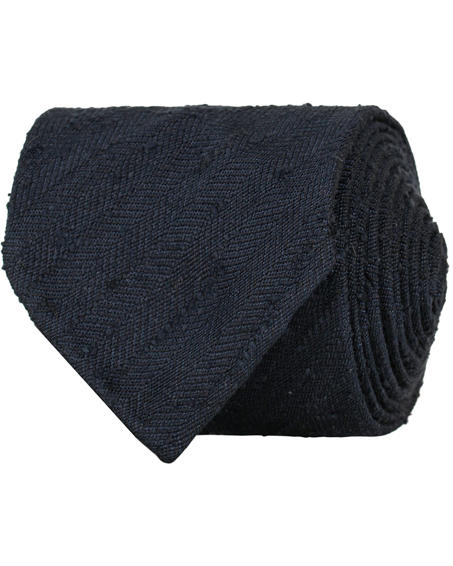 Homme | Drake's Silk Shantung 8 cm Tie Navy | Drake's | Silk Shantung 8 cm Tie Navy