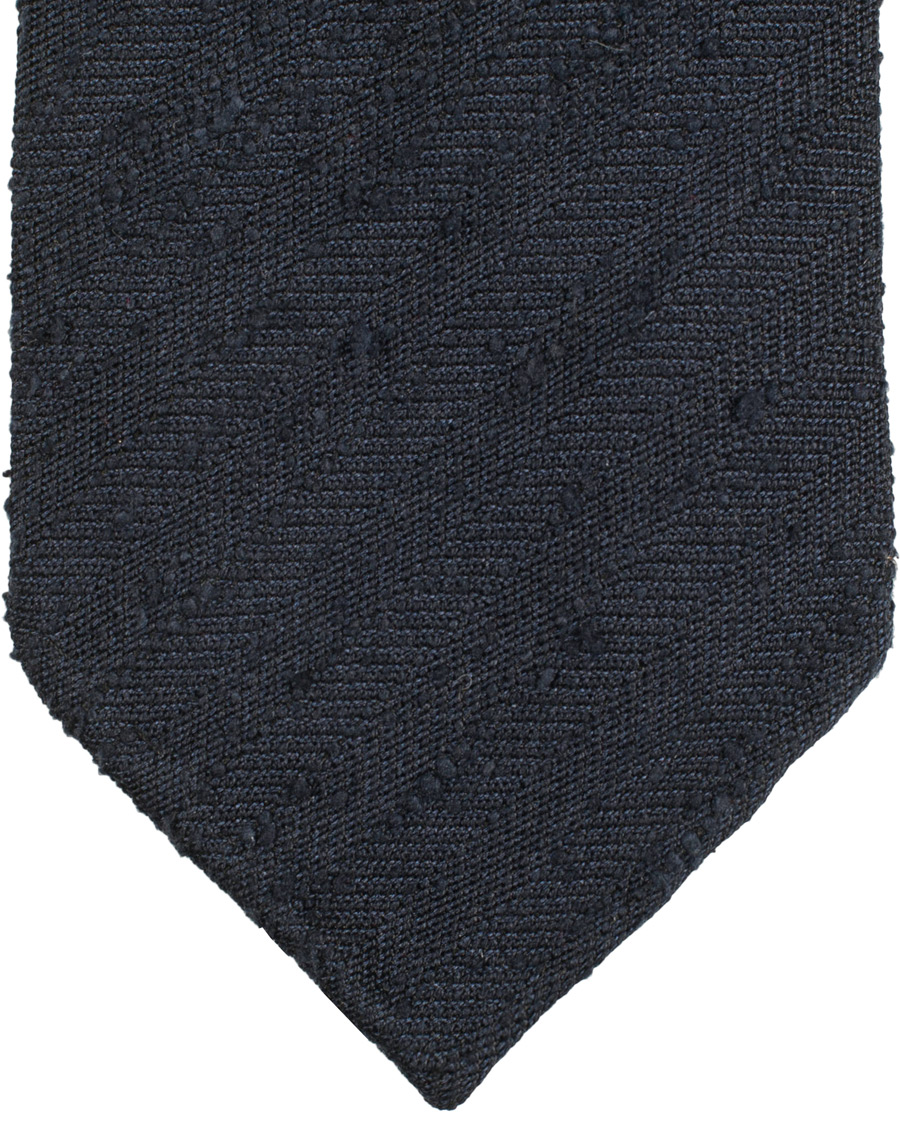 Homme | Drake's Silk Shantung 8 cm Tie Navy | Drake's | Silk Shantung 8 cm Tie Navy