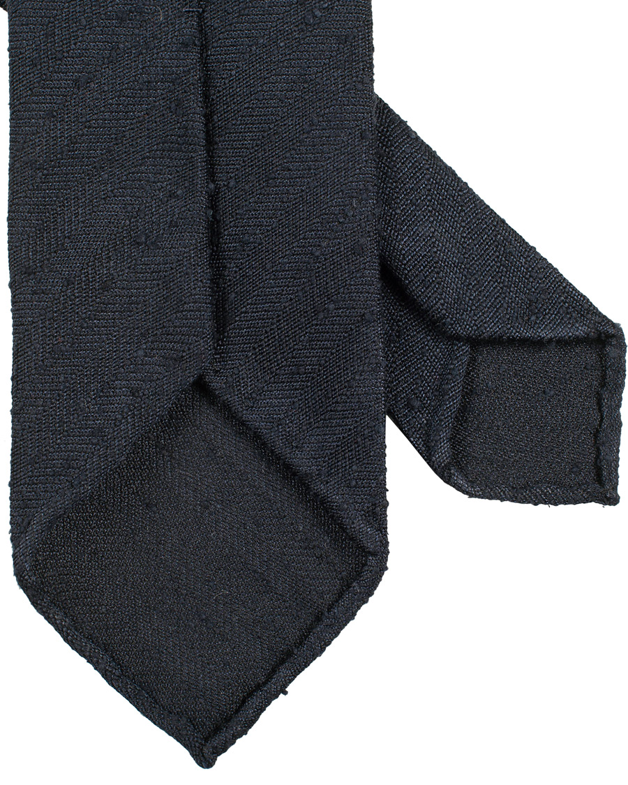 Homme | Drake's Silk Shantung 8 cm Tie Navy | Drake's | Silk Shantung 8 cm Tie Navy