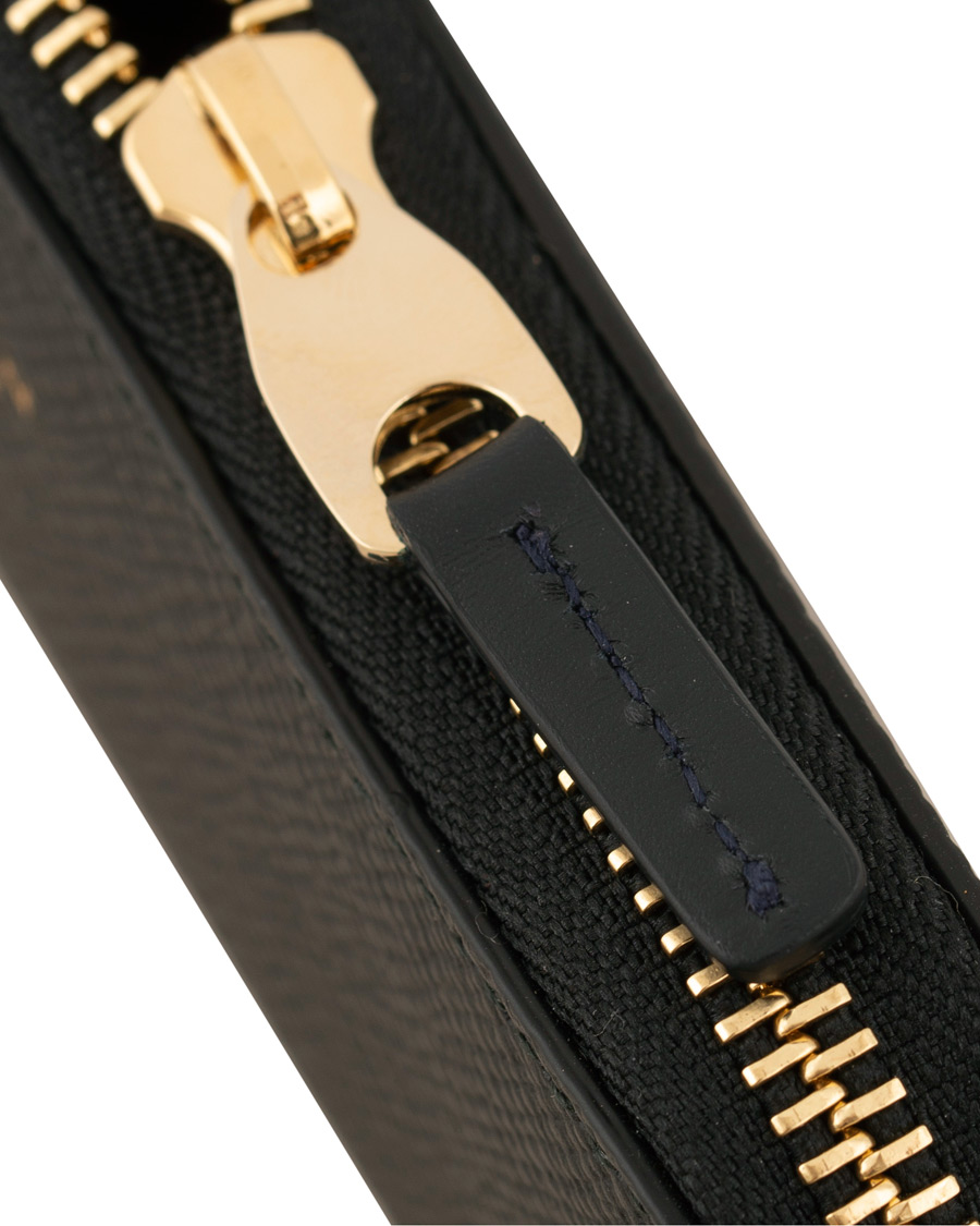 Homme | Smythson Panama Double Pencil Case Black | Smythson | Panama Double Pencil Case Black