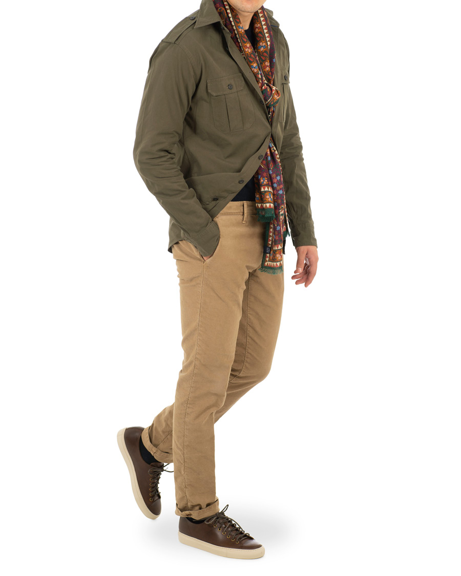 Homme | Manteaux Et Vestes | Eton | Slim Fit Twill Overshirt Green