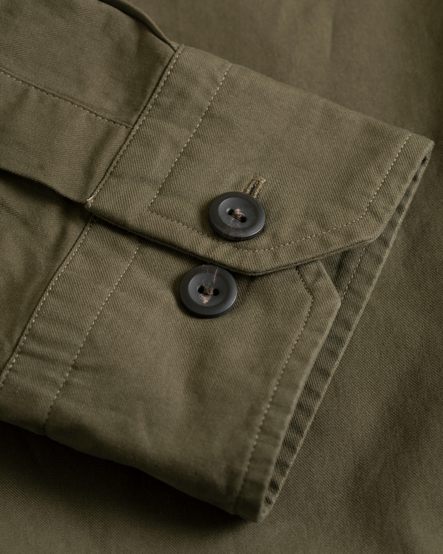 Homme | Manteaux Et Vestes | Eton | Slim Fit Twill Overshirt Green