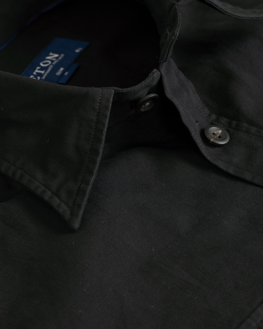 Homme | Manteaux Et Vestes | Eton | Slim Fit Twill Overshirt Black