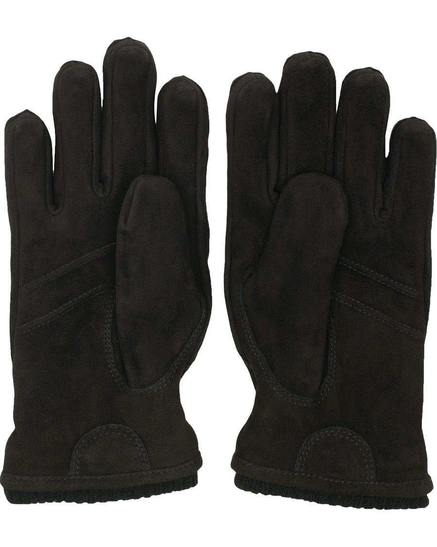Homme | Hestra Nathan Goat Suede Prima Loft Glove Black | Hestra | Nathan Goat Suede Prima Loft Glove Black