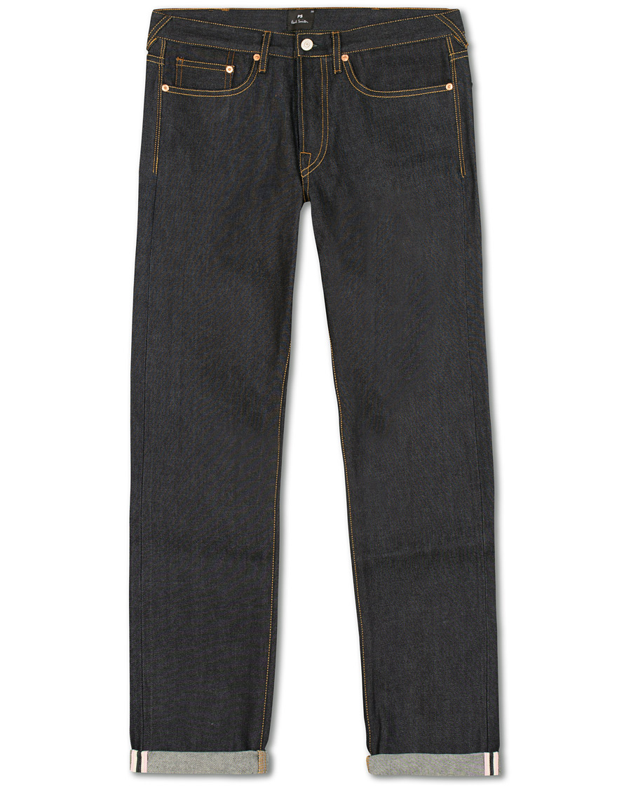 Heren | Jeans | PS Paul Smith | Tapered Fit Pink Selvage Jeans Dark Blue