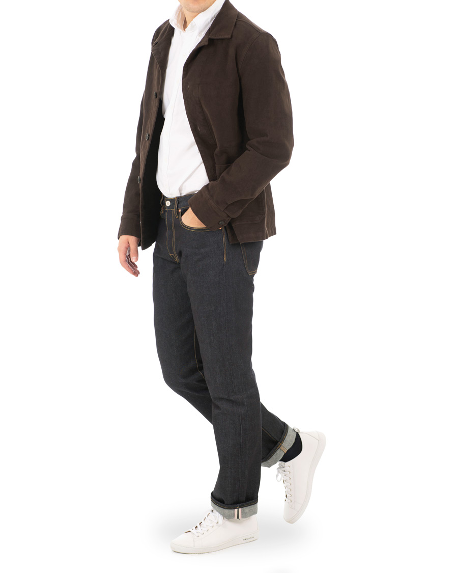 Heren | Jeans | PS Paul Smith | Tapered Fit Pink Selvage Jeans Dark Blue