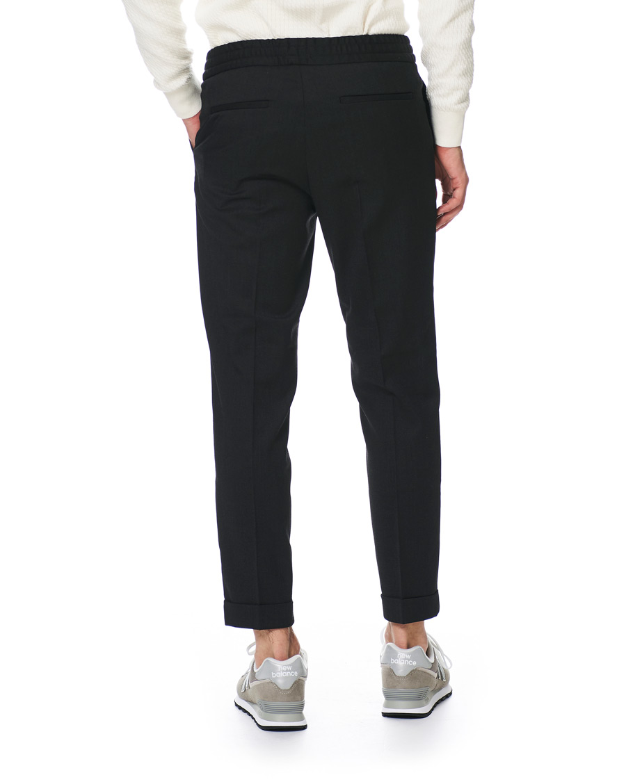 Homme | Pantalons | Filippa K | Terry Gabardine Cropped Turn Up Trousers Antracite
