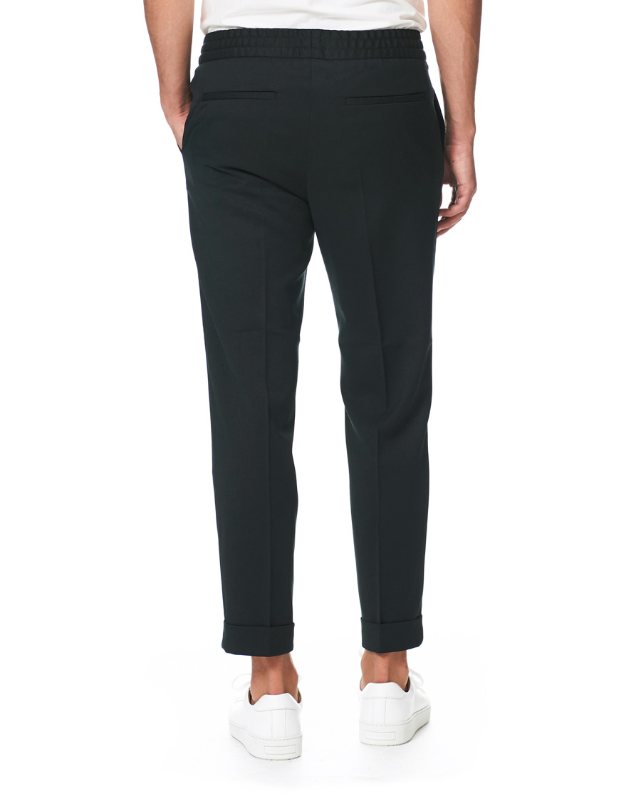 Homme | Pantalons | Filippa K | Terry Gabardine Cropped Turn Up Trousers Dark Spruce