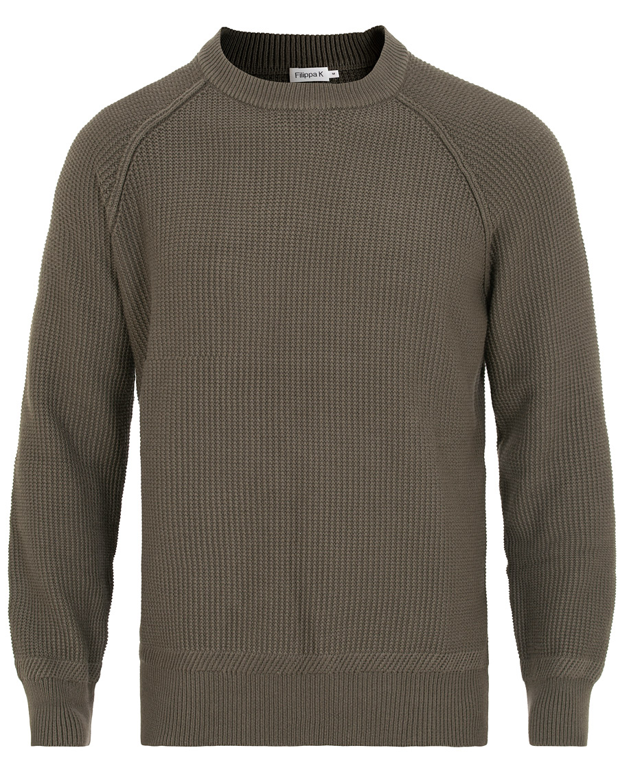 Heren | Truien | Filippa K | Cotton Texture R Neck Sweater Beluga