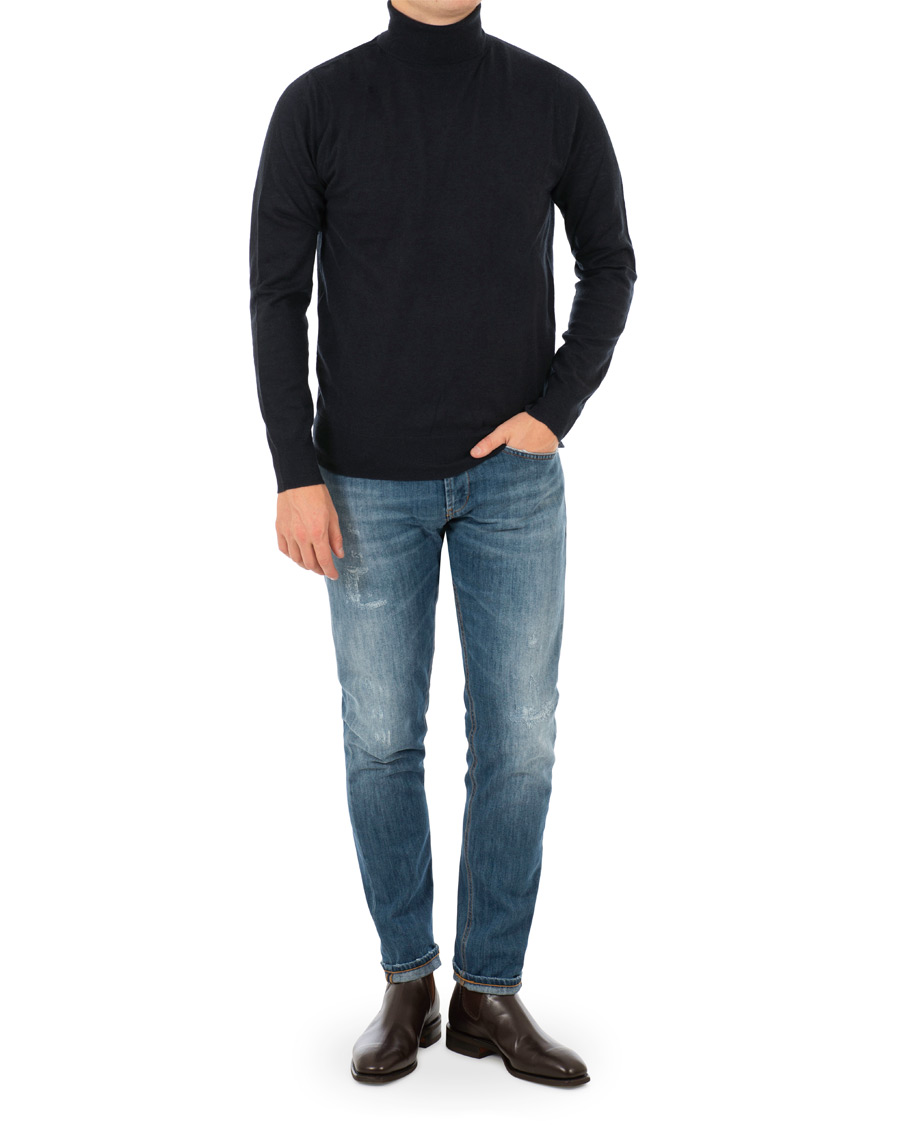 Homme | Pulls Et Tricots | Filippa K | Wool/Silk Rollneck Dark Navy