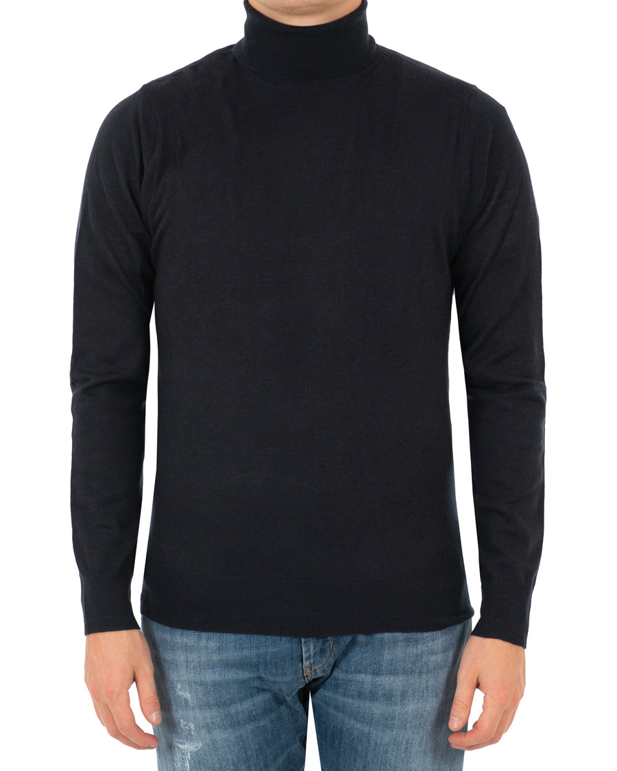 Homme | Pulls Et Tricots | Filippa K | Wool/Silk Rollneck Dark Navy