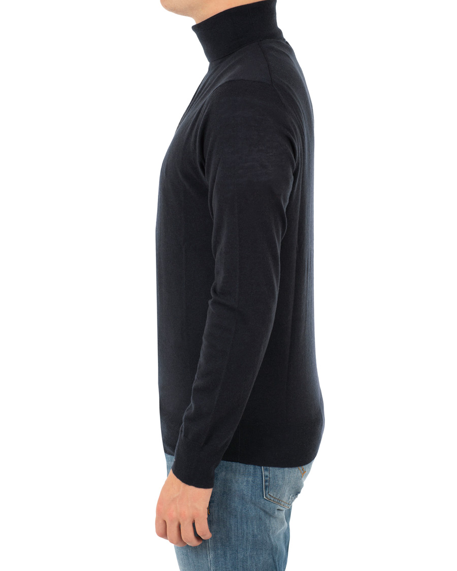 Homme | Pulls Et Tricots | Filippa K | Wool/Silk Rollneck Dark Navy