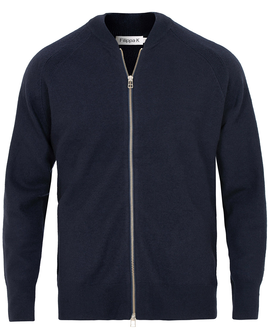 Homme | Pulls Et Tricots | Filippa K | Boiled Wool Zip Jacket Hope