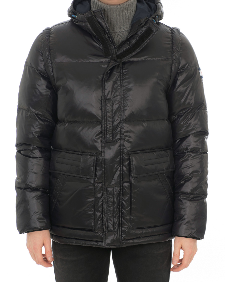 Heren | Jassen | Tommy Hilfiger | Shiny Hooded Down Jacket Jet Black