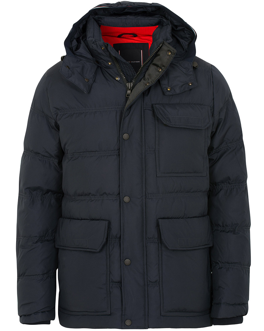 Homme | Manteaux Et Vestes | Tommy Hilfiger | Down Hooded Jacket Sky Captain
