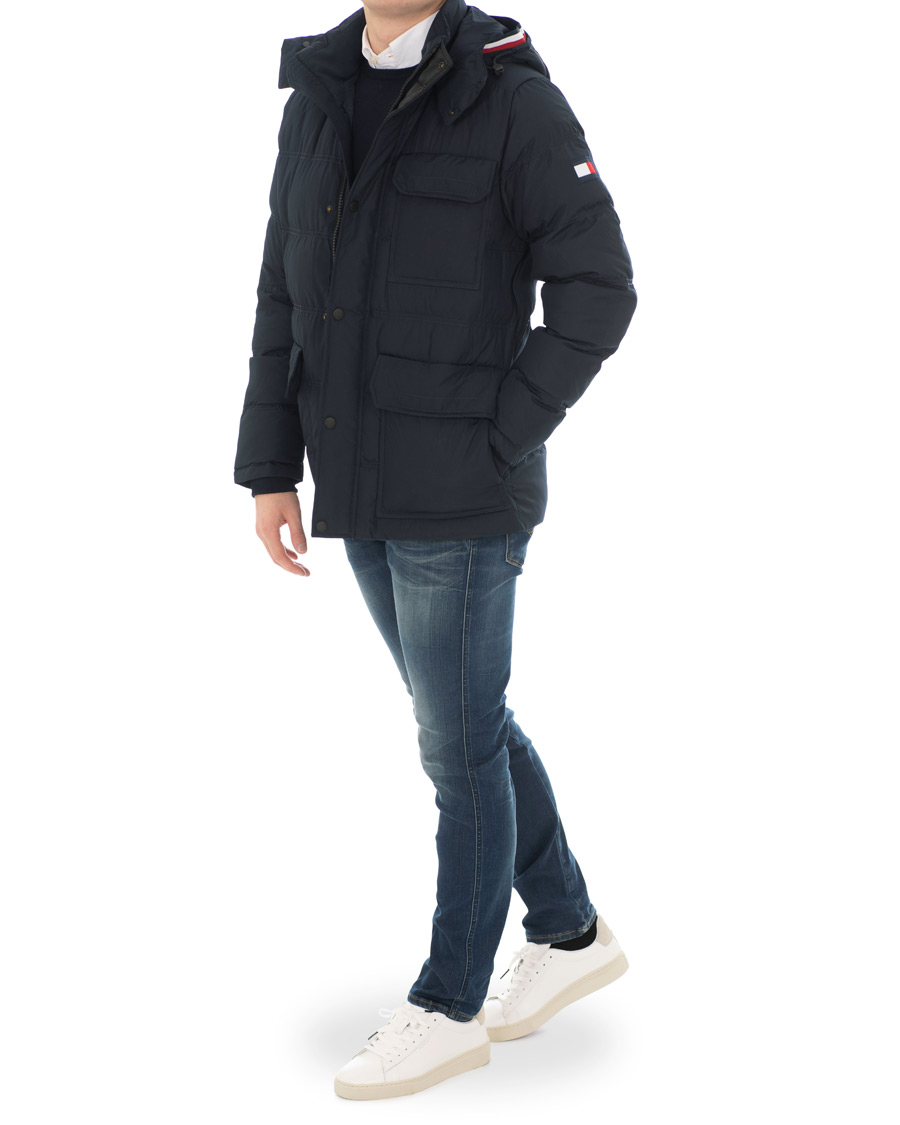 Homme | Manteaux Et Vestes | Tommy Hilfiger | Down Hooded Jacket Sky Captain