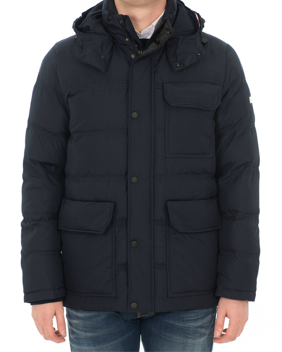 Homme | Manteaux Et Vestes | Tommy Hilfiger | Down Hooded Jacket Sky Captain