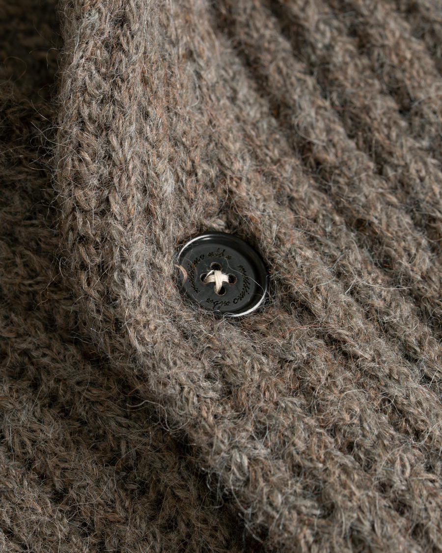 Homme | Pulls Et Tricots | Massimo Alba | Josh Wool/Alpaca Shawl Cardigan Stone Melange