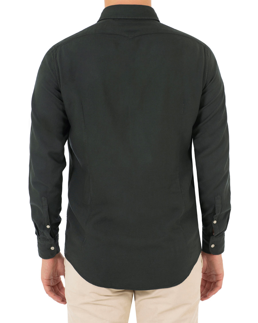 Homme | Chemises | Massimo Alba | Genova Slim Fit Light Flannel Shirt Bottle Green