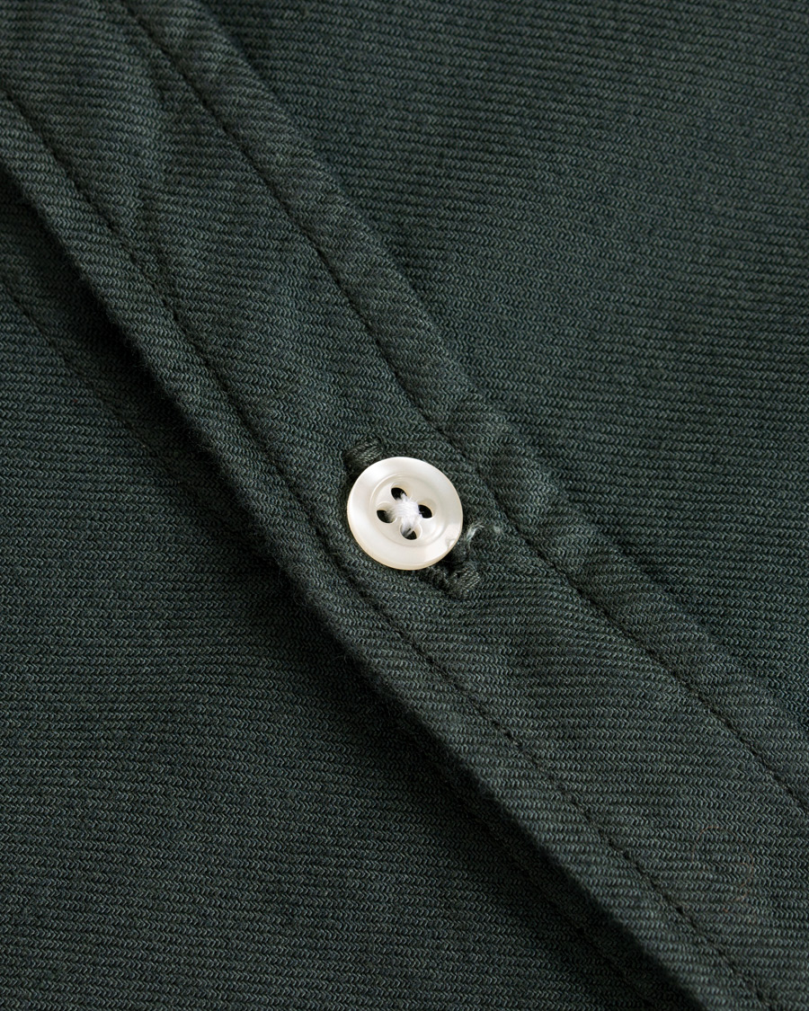 Homme | Chemises | Massimo Alba | Genova Slim Fit Light Flannel Shirt Bottle Green