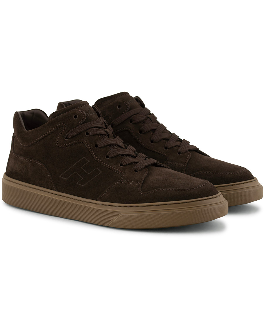 Homme | Hogan Classic High Top Sneaker Dark Brown Suede | Hogan | Classic High Top Sneaker Dark Brown Suede
