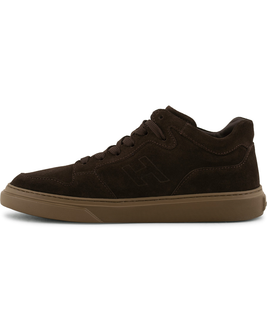 Homme | Hogan Classic High Top Sneaker Dark Brown Suede | Hogan | Classic High Top Sneaker Dark Brown Suede