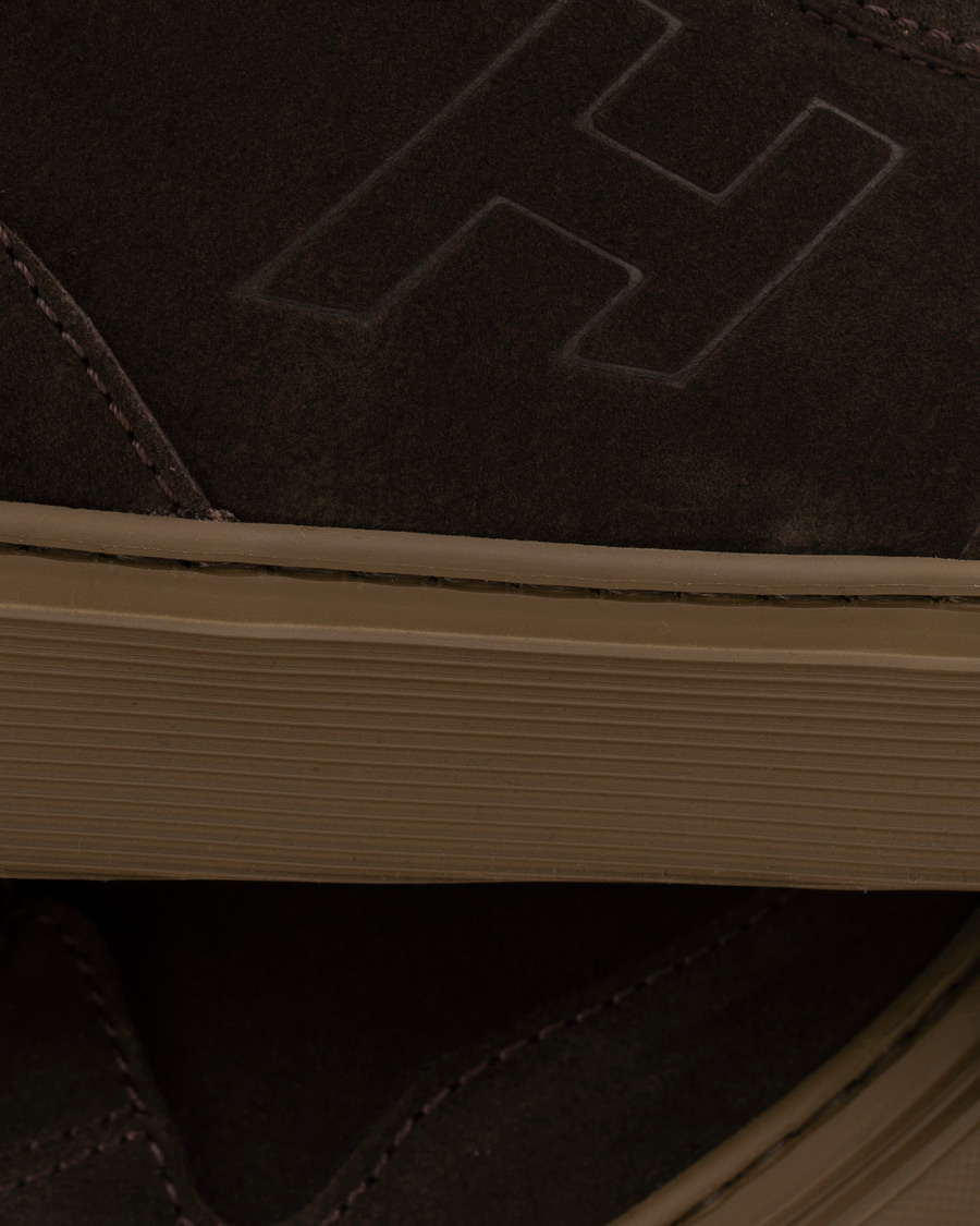 Homme | Hogan Classic High Top Sneaker Dark Brown Suede | Hogan | Classic High Top Sneaker Dark Brown Suede