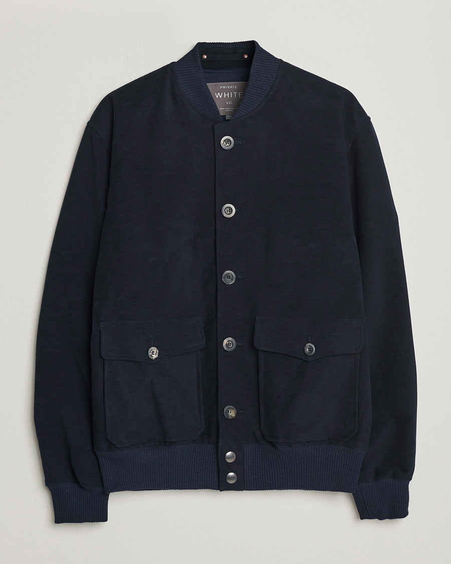 Homme | Manteaux Et Vestes | Private White V.C. | Moleskin Bomber Jacket Midnight