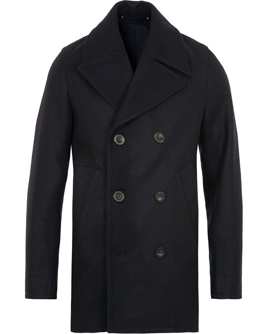 Heren | Jassen | Private White V.C. | Wool Melton Peacoat Midnight
