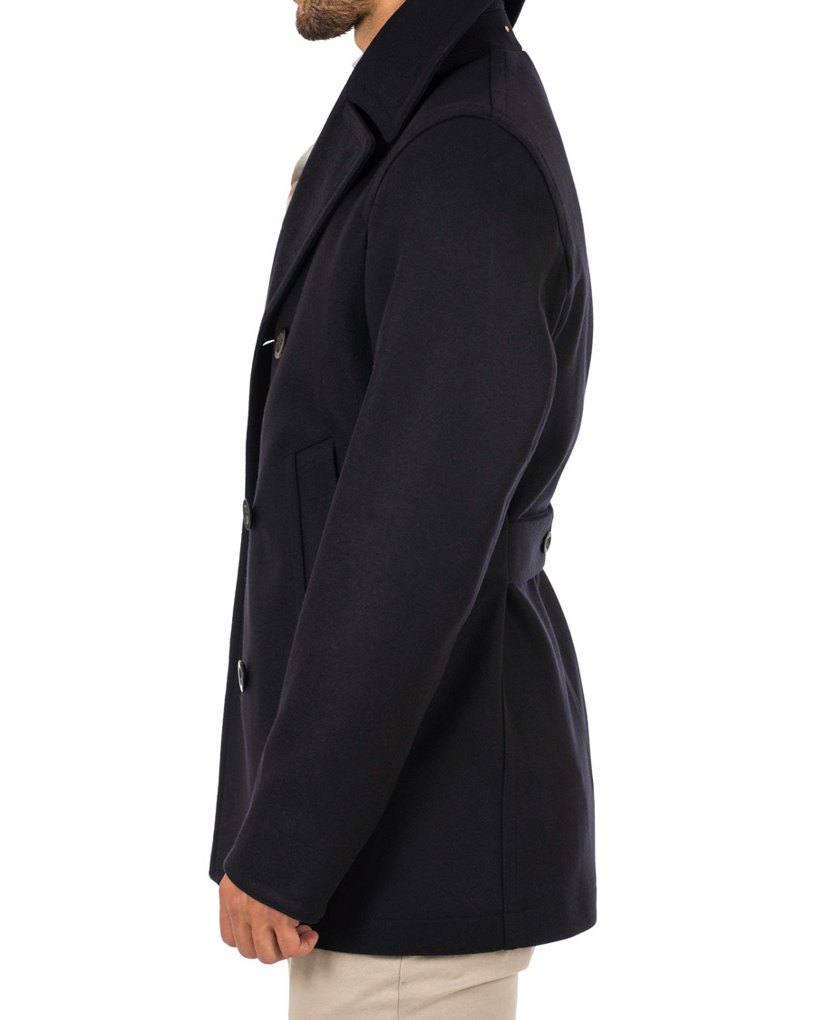 Heren | Jassen | Private White V.C. | Wool Melton Peacoat Midnight