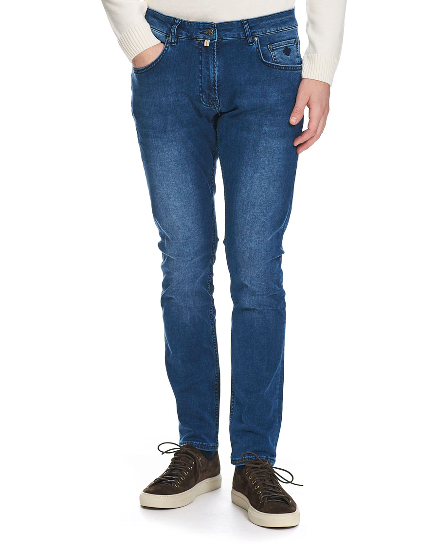 Homme | Jeans | Morris | Steve Satin Stretch Jeans Blue