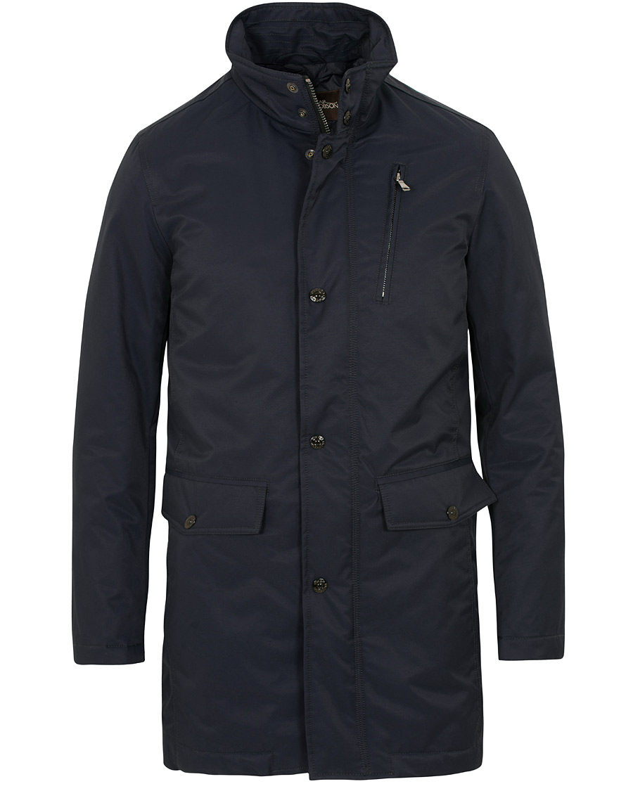 Homme | Manteaux Et Vestes | Oscar Jacobson | Danton Water Repellent Coat Navy