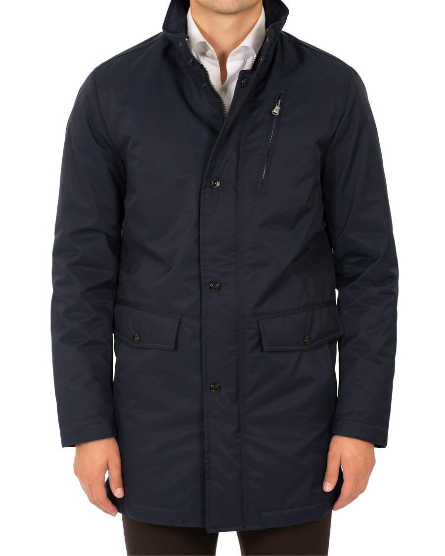 Homme | Manteaux Et Vestes | Oscar Jacobson | Danton Water Repellent Coat Navy