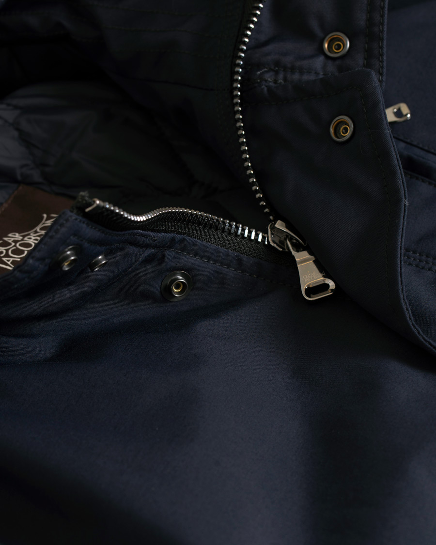 Homme | Manteaux Et Vestes | Oscar Jacobson | Danton Water Repellent Coat Navy