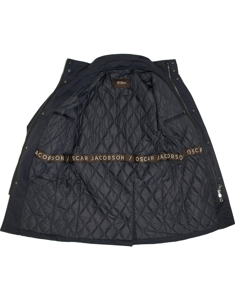 Homme | Manteaux Et Vestes | Oscar Jacobson | Danton Water Repellent Coat Navy