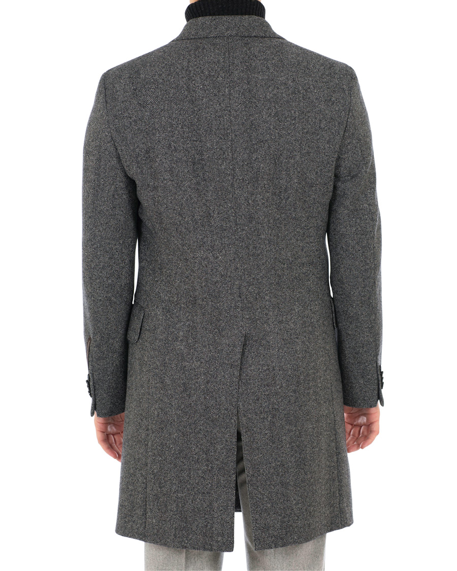 Homme | Manteaux Et Vestes | Oscar Jacobson | Saul Wool/Cashmere Double Breasted Coat Grey