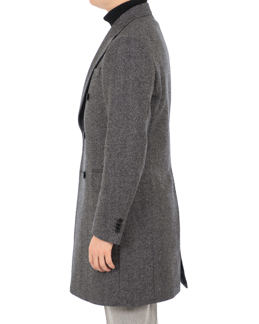 Homme | Manteaux Et Vestes | Oscar Jacobson | Saul Wool/Cashmere Double Breasted Coat Grey
