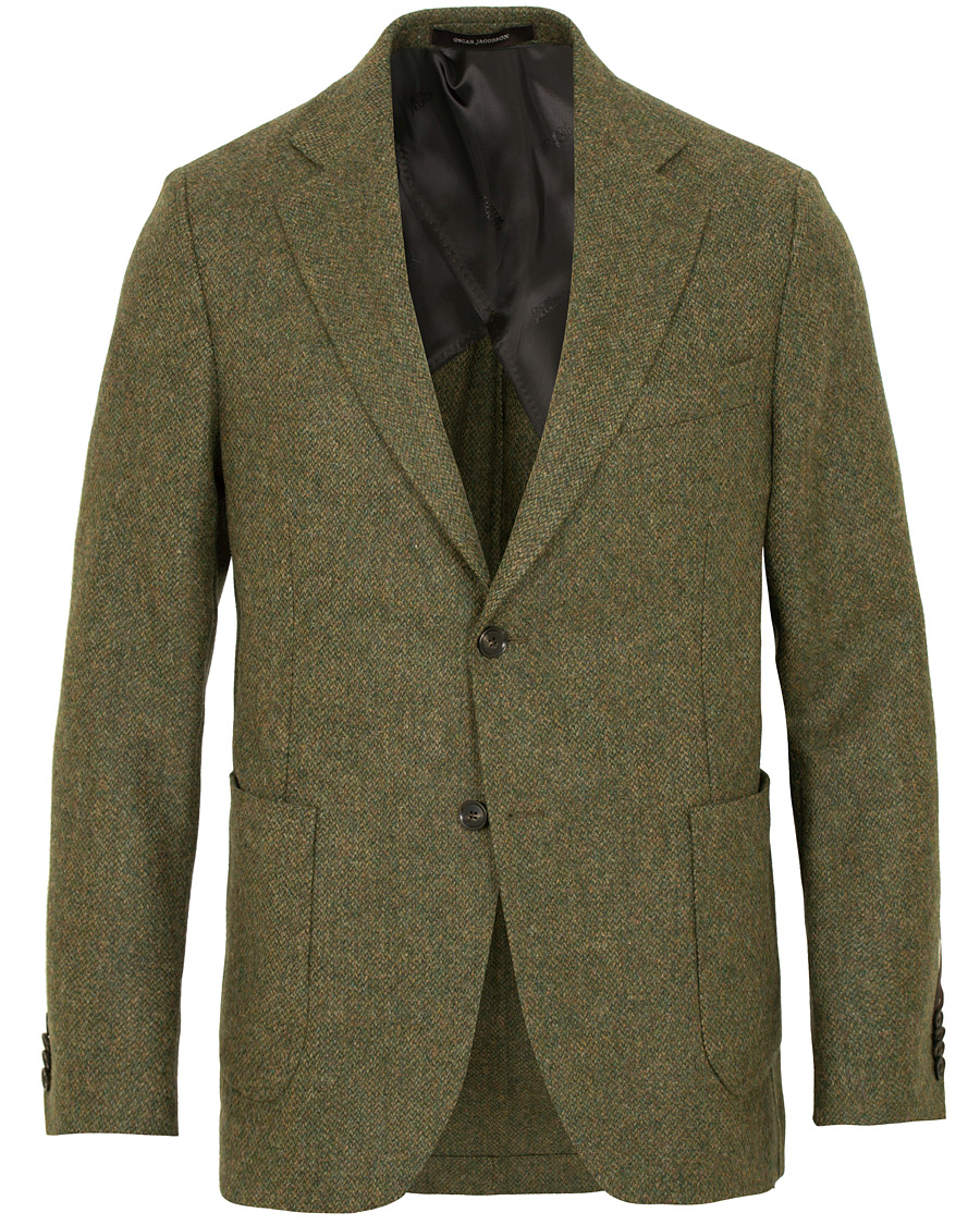 Homme | Blazers | Oscar Jacobson | Edgar Yorkshire Tweed by Moon Blazer Green