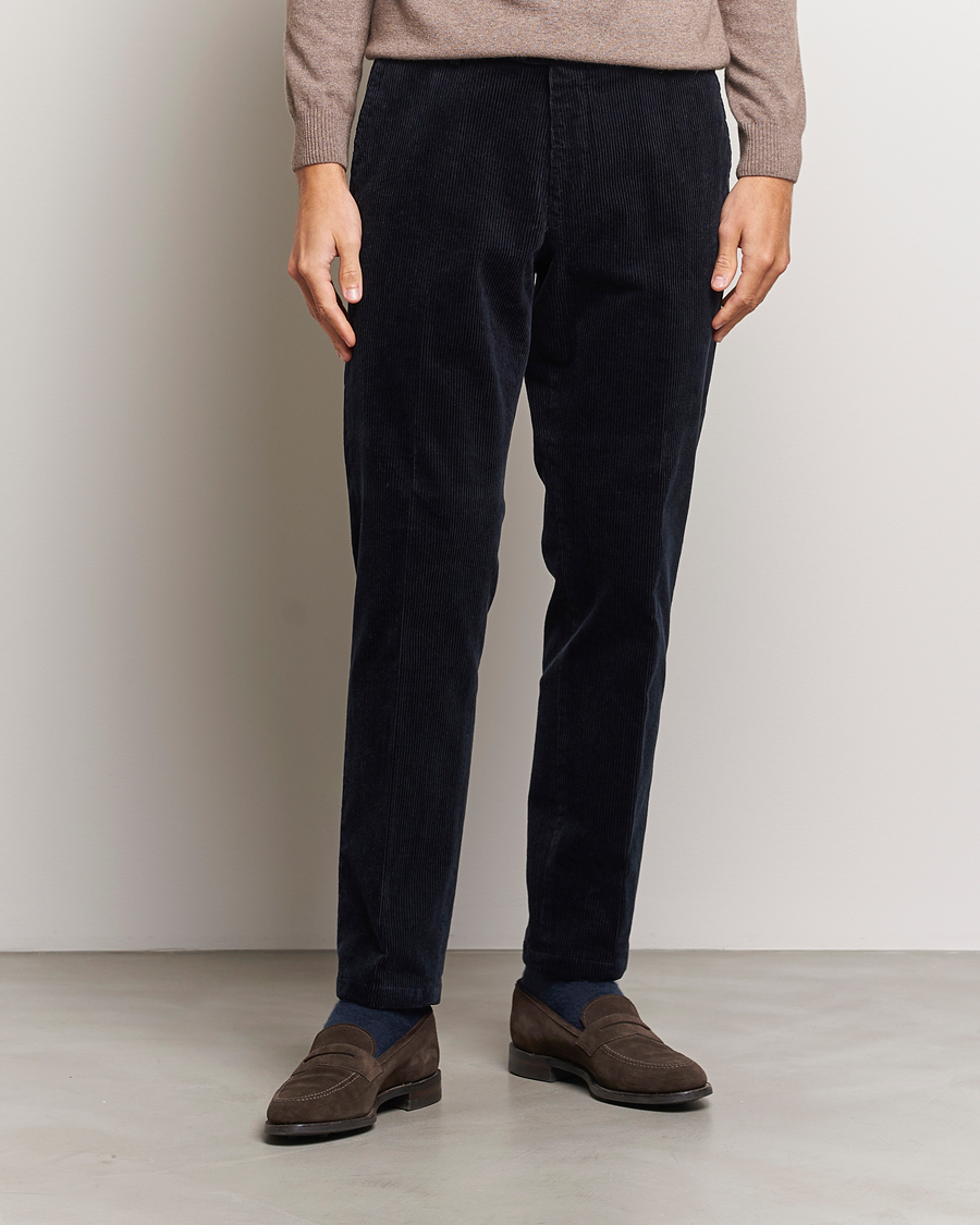 Homme | Pantalons | Oscar Jacobson | Denz Corduroy Trousers Navy
