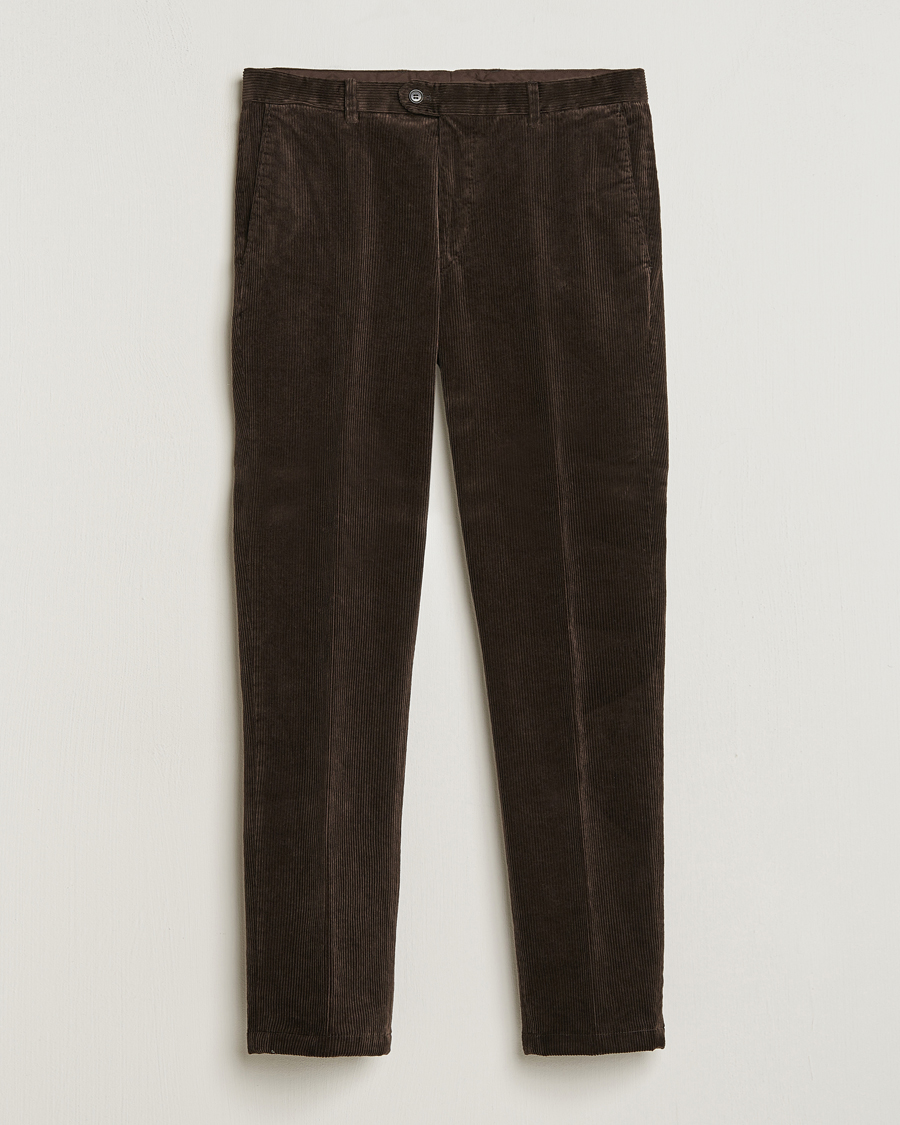 Homme | Pantalons | Oscar Jacobson | Denz Corduroy Trousers Dark Brown