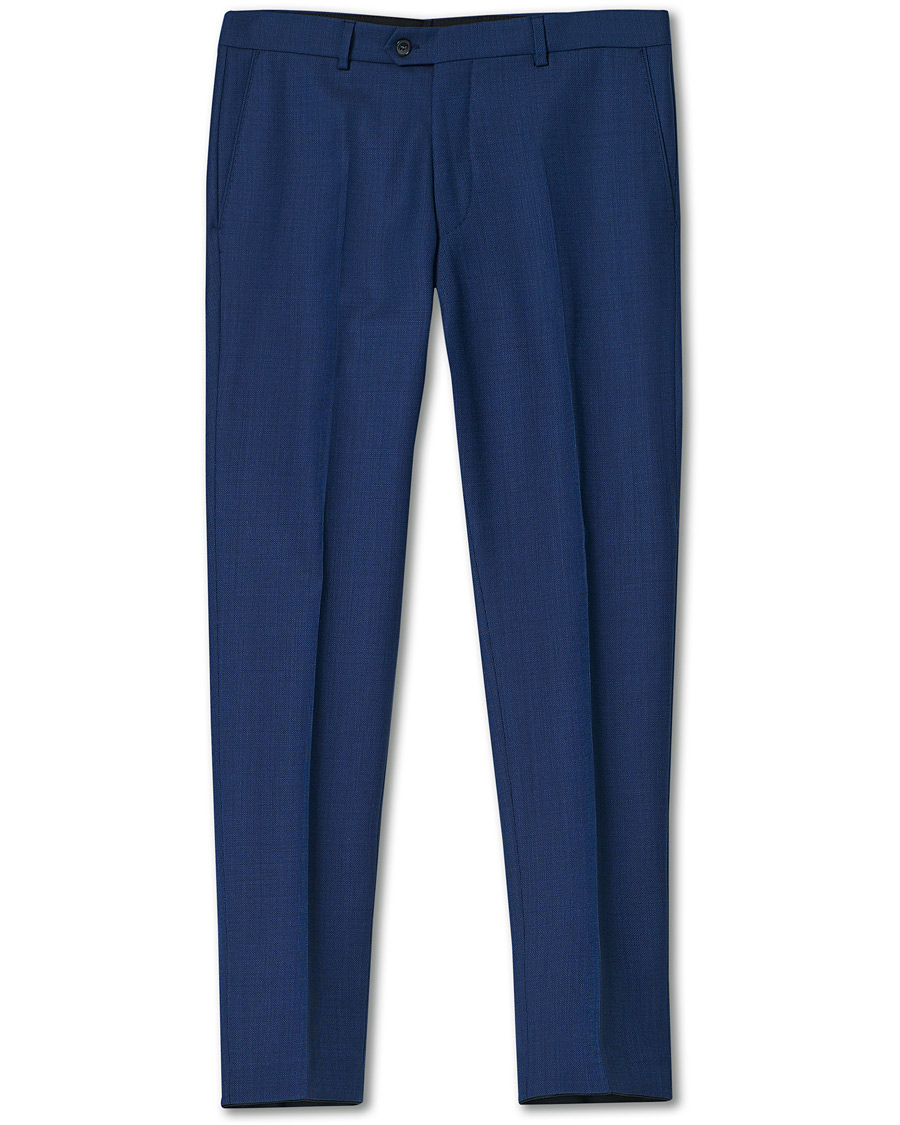Homme | Pantalons | Oscar Jacobson | Denz Wool Trousers Blue