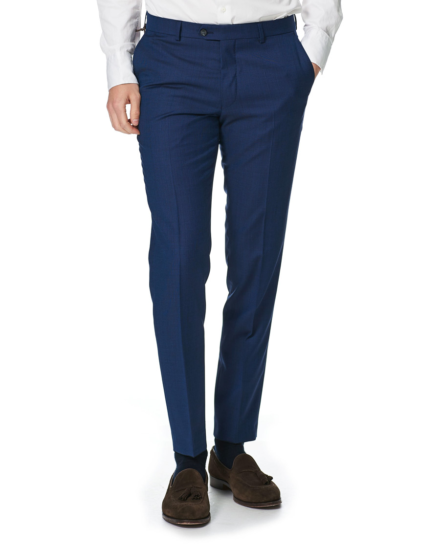 Homme | Pantalons | Oscar Jacobson | Denz Wool Trousers Blue